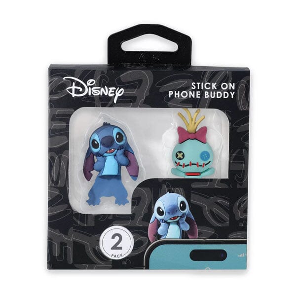 Disney's Lilo & Stitch Stick-On Phone Buddy Phone Hugging Figurines (2pk) Stitch & Scrump Simple Disney