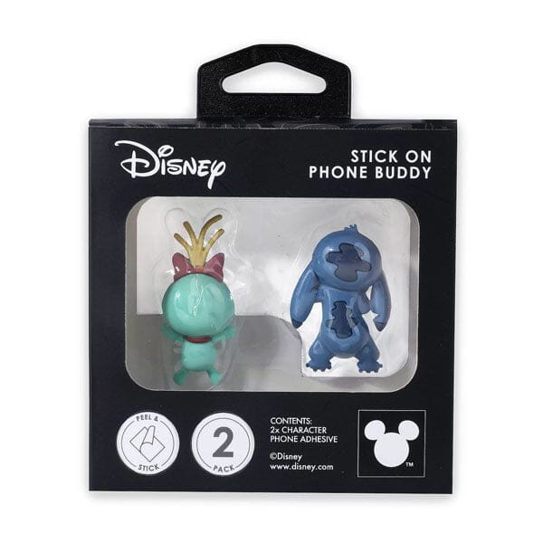 Disney's Lilo & Stitch Stick-On Phone Buddy Phone Hugging Figurines (2pk) Stitch & Scrump Simple Disney