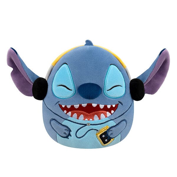 Squishmallows Super Soft Plush Toys 10" Disney's Stitch Wearing Headphones Simple Squishmallows