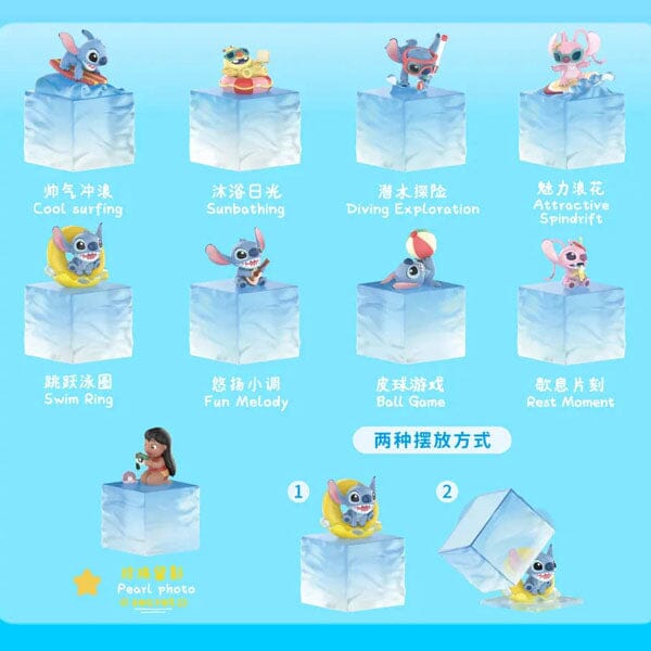 MINISO x Disney: Stitch Summer Party Series Collectible Figurine Blind Box (1pc) Simple MINISO