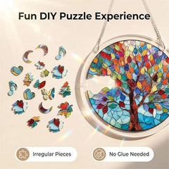 Studio Art DIY Acrylic Suncatcher Puzzle (84 Pieces) Tree Of Life Simple Studio Art