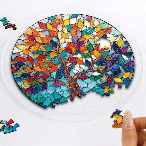 Studio Art DIY Acrylic Suncatcher Puzzle (84 Pieces) Tree Of Life Simple Studio Art