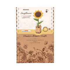 Rowood Sunflower Wooden Bloom Craft DIY Kit (86pc) Simple Rolife