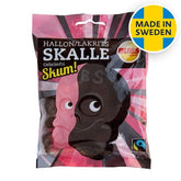 BUBS Godis: Raspberry Foam Liquorice Skull Candy (90g) Made in Sweden Simple BUBS