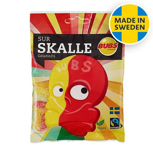 BUBS Godis: Sour Foam Skulls (90g) Made in Sweden Simple BUBS