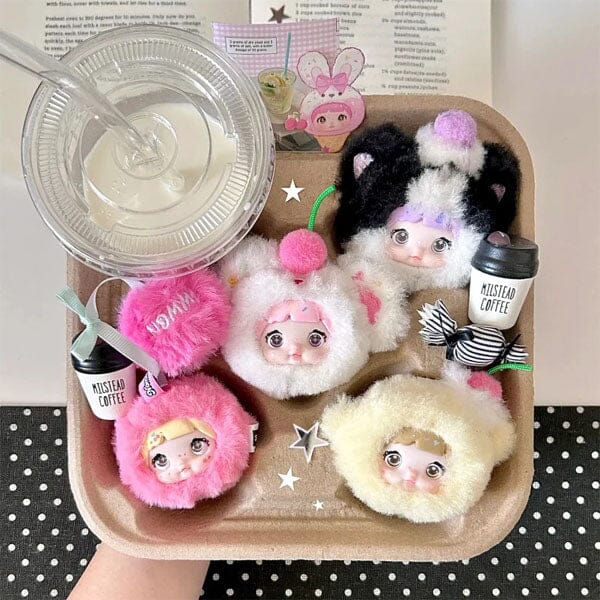 Nommi 100% Sweetness Series Kawaii Plush Doll Keychain Blind Box (1pc) Simple Nommi