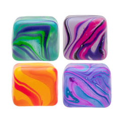 Nee Doh Nice Cube SWIRL Squishy Fidget Stress Ball (1pc) Assorted Colors Simple Nee Doh