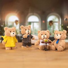 Pop Mart x Ted 2: Teddy Bear Action Series Posable Plush Keychain Blind Box (1pc) Simple Pop Mart