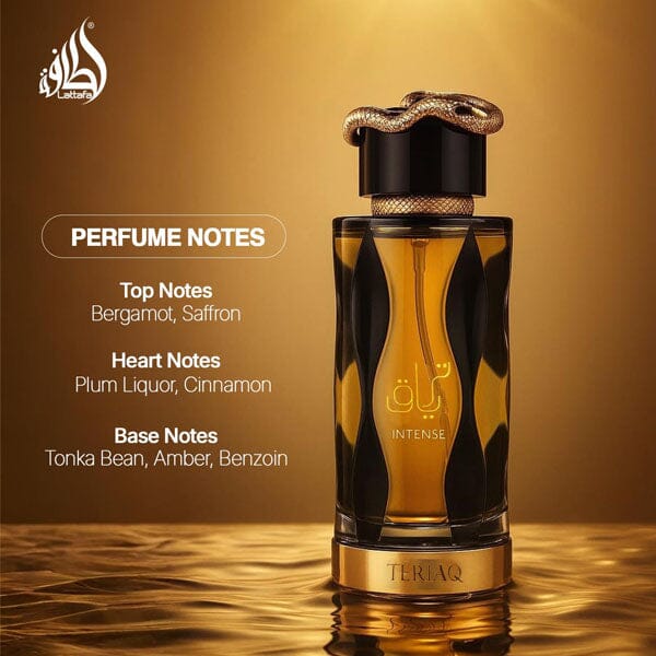 Lattafa Teriaq Intense Unisex Eau de Parfum Spray (3.4oz) Simple Lattafa