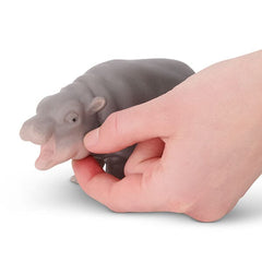 True Heart Treasures Silicone Reborn Animals: Mini Hippo Newborn Baby (Includes Bed & Bottle) Simple TrueHeart Treasures