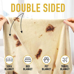 Cozy Cuddler Giant Fleece Tortilla Blanket (80") | As Seen On TikTok! | Pre-Order Preorder Showcase