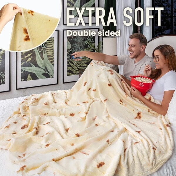 Cozy Cuddler Giant Fleece Tortilla Blanket (80") | As Seen On TikTok! | Pre-Order Preorder Showcase