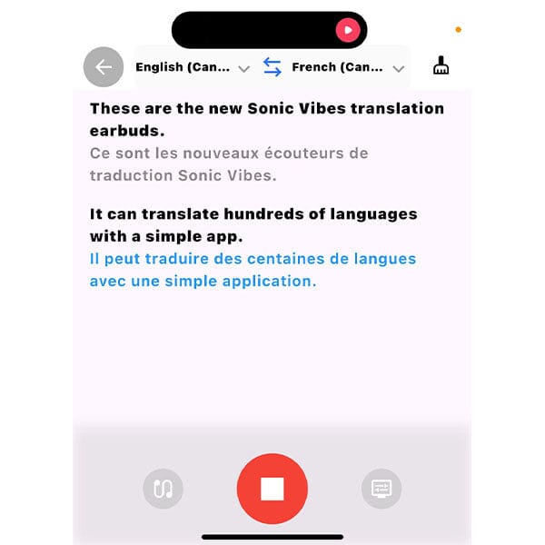 SonicVibes Real-Time Translation Earbuds w/ App (144 Languages) Simple Exclusive