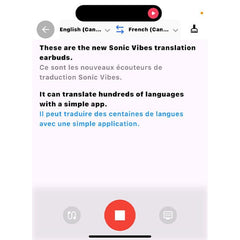 SonicVibes Real-Time Translation Earbuds w/ App (144 Languages) Simple Exclusive