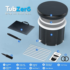 TubZero 2.5ft Tall Inflatable Ice Plunge Tub Simple Exclusive