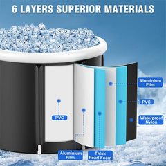 TubZero 2.5ft Tall Inflatable Ice Plunge Tub Simple Exclusive