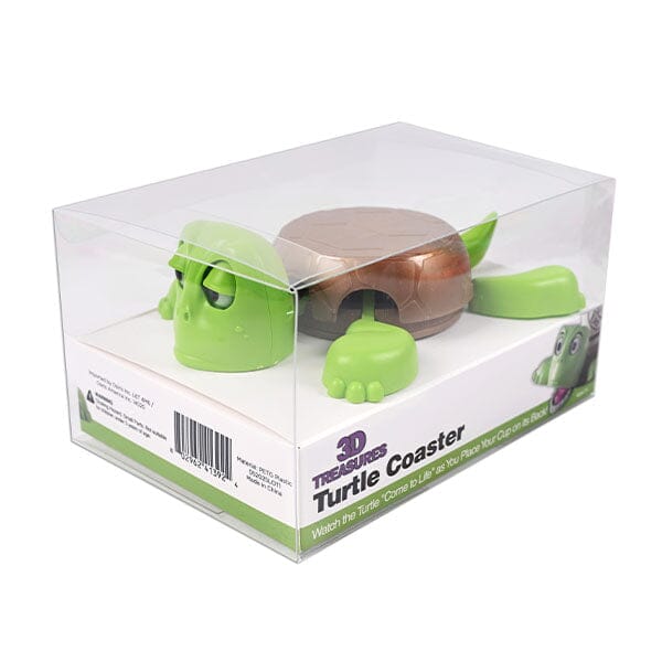 3D Treasures Turtle Coaster 3D Printed Water-Resistant Animated Drink Coaster Simple Exclusive