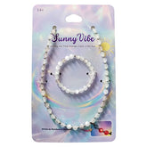 SunnyVibe UV Jewelry Set (Necklace & Bracelet) Changes Color in the Sun! Simple Exclusive