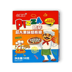 Wax Pizza Fruit Flavored Chewy Gushing Wax Candy (58g) Simple Exclusive