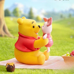 52TOYS Disney Winnie The Pooh Carefree Series Flocked Figurine Blind Box (1pc) Simple Disney