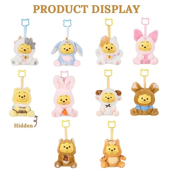 MINISO x Disney: Winnie The Pooh "Naughty Team" Series Plush Keychain Blind Box (1pc) Simple MINISO