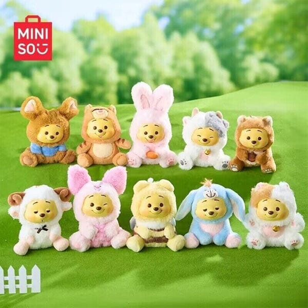 MINISO x Disney: Winnie The Pooh "Naughty Team" Series Plush Keychain Blind Box (1pc) Simple MINISO