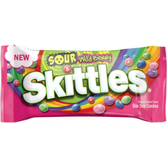 SKITTLES Sour Wild Berry Candy Single Pack Simple Skittles