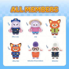 MINISO x Disney: Zootopia Series Plush Keychain Blind Box (1pc) Simple MINISO