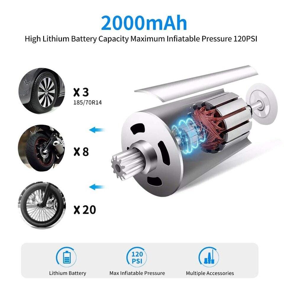 AccelAIR Cordless Portable Tire Inflator | As Seen on Instagram Simple Showcase