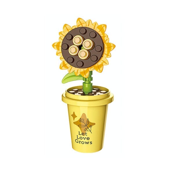 DIY Botanical Building Block Sets: Collectible Assorted Mini Pots Simple Showcase