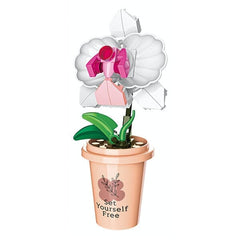 DIY Botanical Building Block Sets: Collectible Assorted Mini Pots Simple Showcase