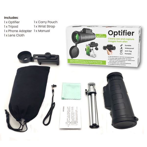Optifier | HD Monocular Phone Telescope (40X Zoom) Simple Showcase