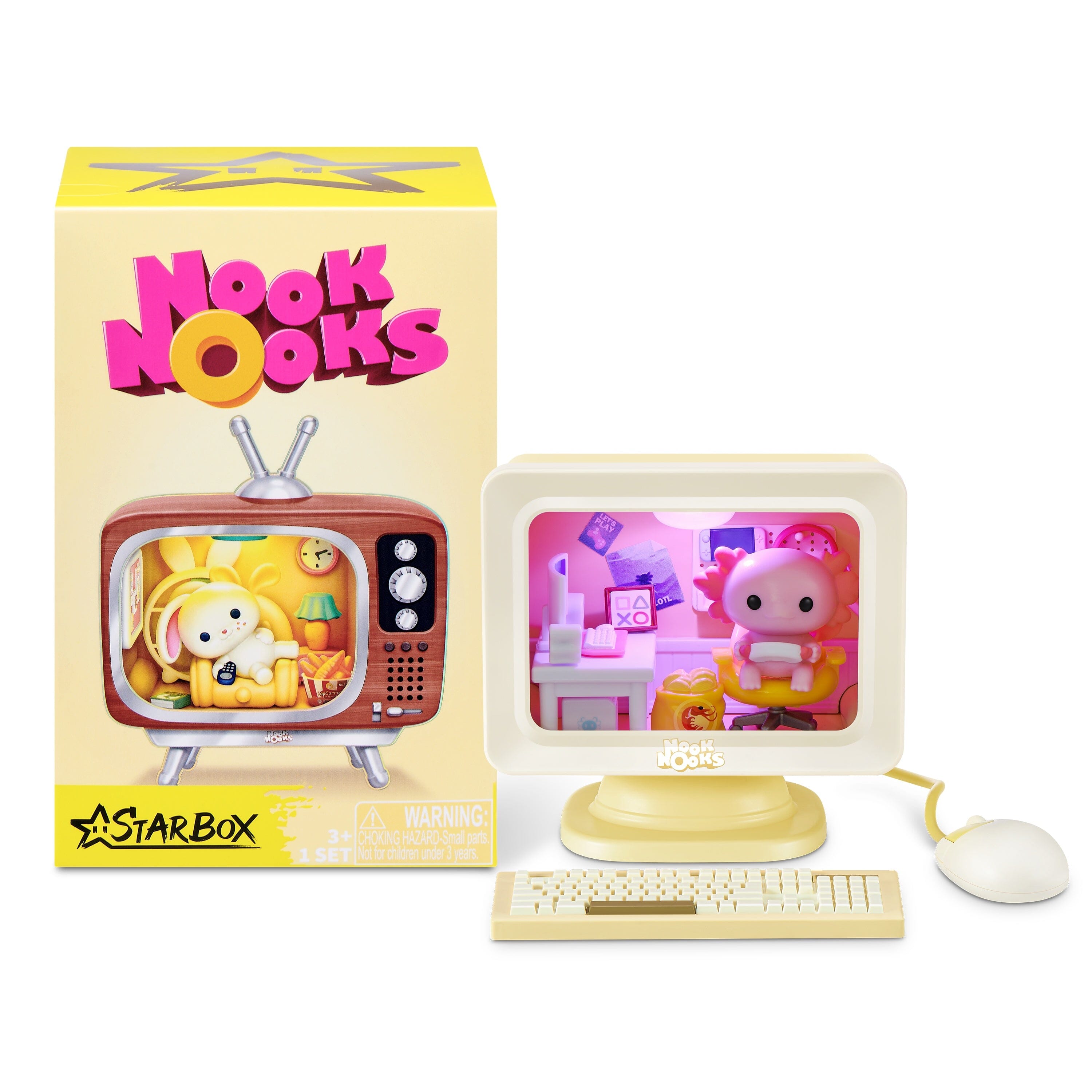 STARBOX Nook Nooks Series 1 Blind Box Collectible Mini Collectible Animal Figurines (1pc) Simple Star box 