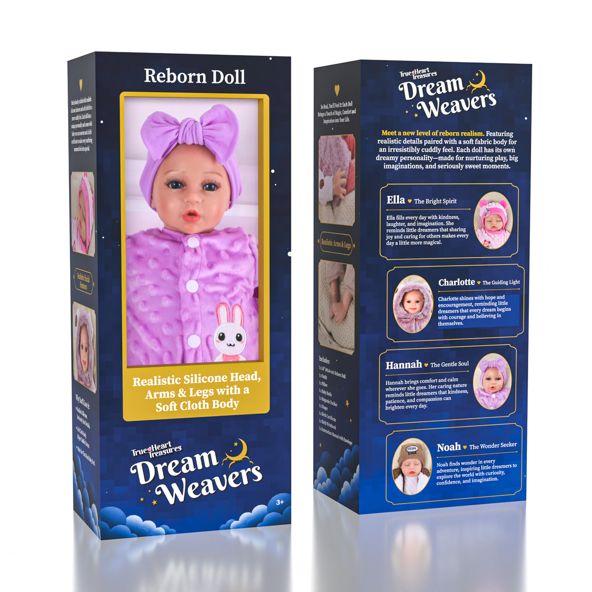 TrueHeart Treasures Dream Weavers Series 3 Weighted Reborn Lifelike Baby Dolls (4lbs) Baby Hannah