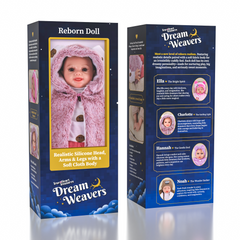 TrueHeart Treasures Dream Weavers Series 3 Weighted Reborn Lifelike Baby Dolls (4lbs) Baby Charlotte