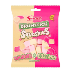 Swizzels Drumstick Squashies Rhubarb & Custard - 120g Imported From England Simple Squashies 
