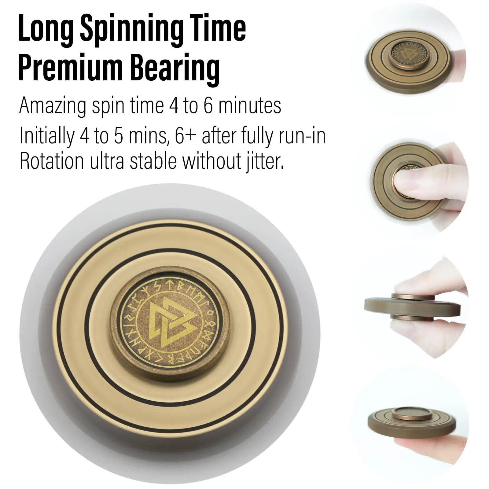 The Fiddzle: Metal Fidget Spinner Simple 3D Treasures 