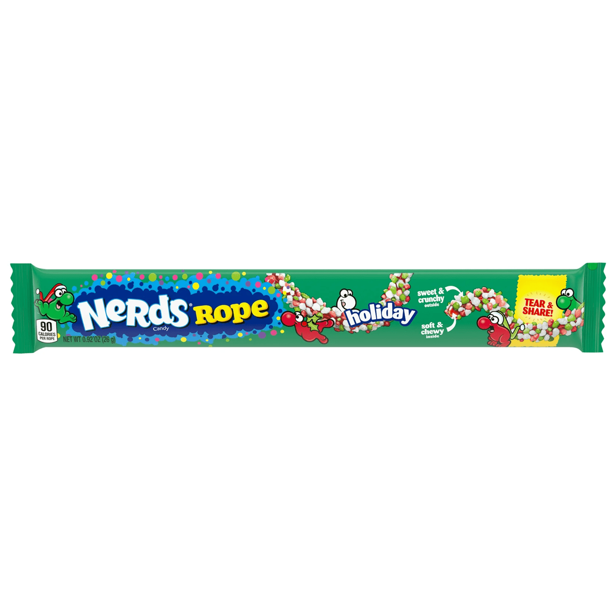 Nerds Rope Christmas Candy - .92oz Simple Nerds 