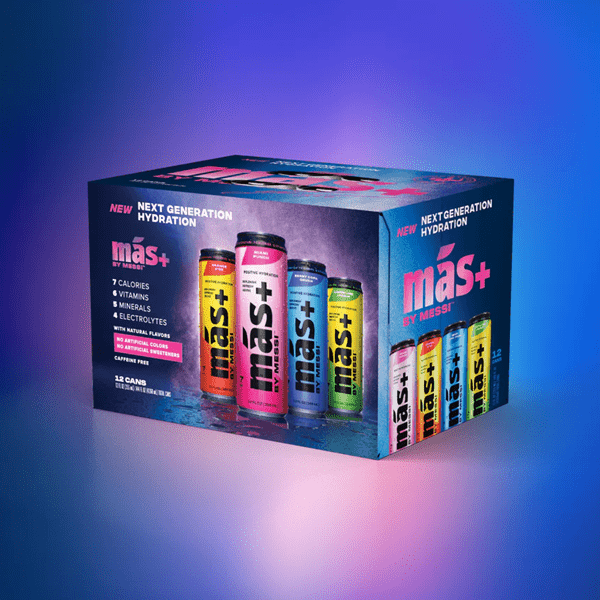 MÁS+ by Lionel Messi - The GOAT Drink | Ships Assorted Simple magazineracksdirect 