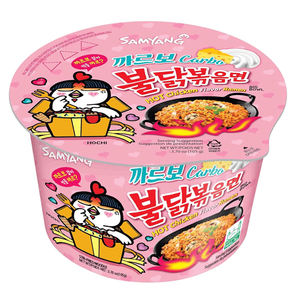 Samyang Buldak Hot Chicken Carbonara Ramen Bowl (105g) Simple magazineracksdirect 