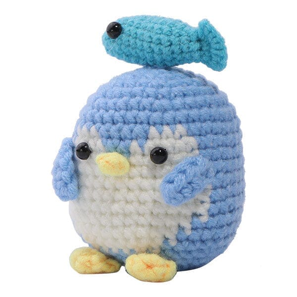 The LOOP Brigade: DIY Mini Crochet Plush Toy Complete Kit For Beginners - Charlie the Penguin Simple Exclusive 