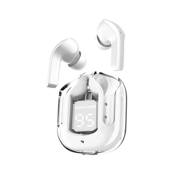 TWS - Wireless Earbuds With Digital Display and Transparent Case