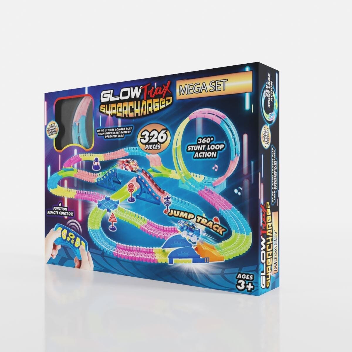 Glow Trax SuperCharged Mega Set | 326 pieces Simple magazineracksdirect 