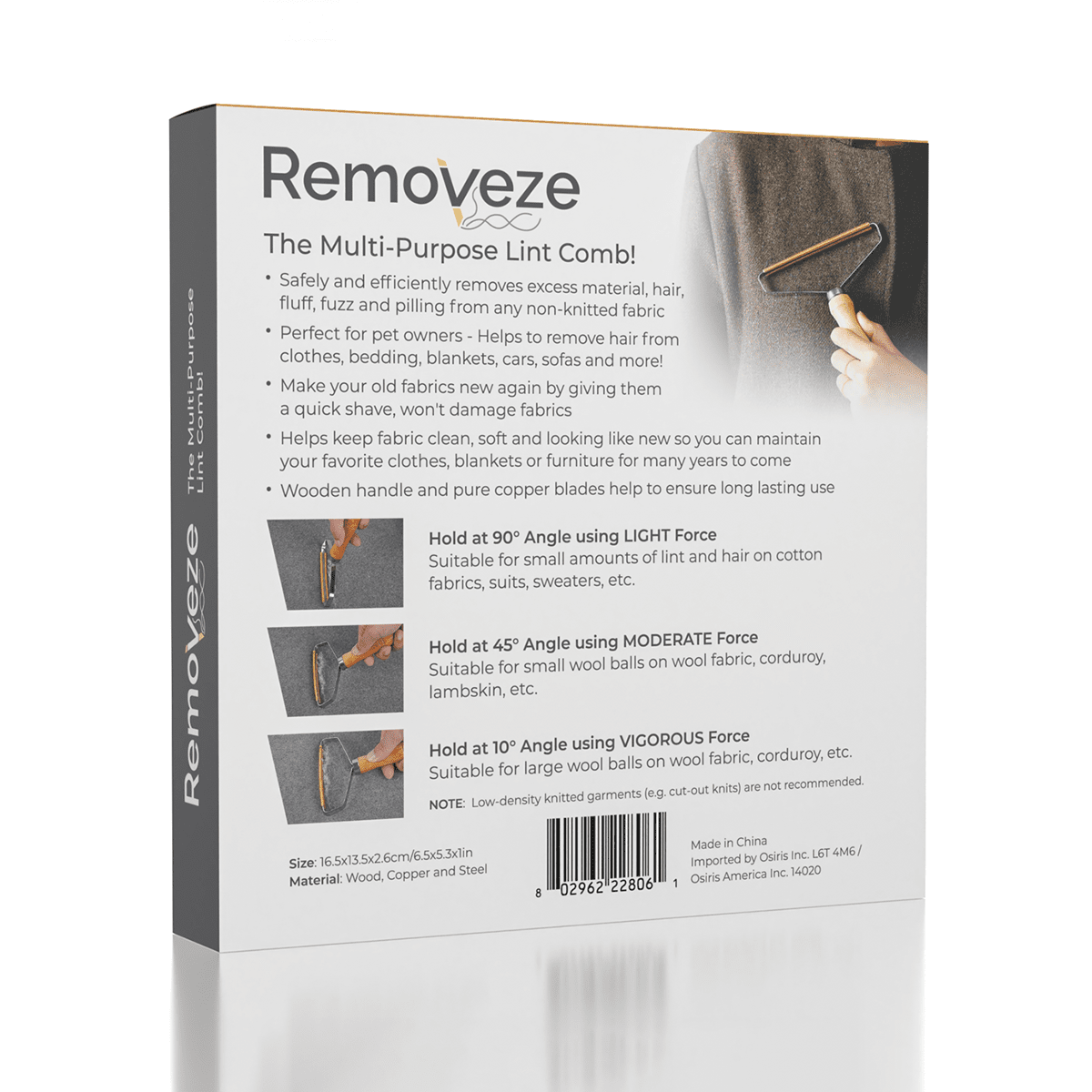 RemovEZE: The Multi-Purpose Lint Cleaner Comb (2pk) | Pure Copper Blades! Simple Exclusive 