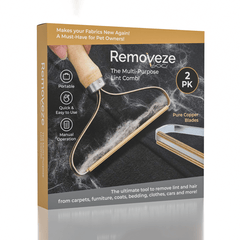 RemovEZE: The Multi-Purpose Lint Cleaner Comb (2pk) | Pure Copper Blades! Simple Exclusive 