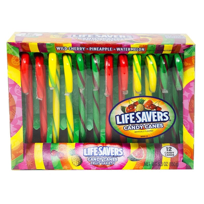 Life Savers Fruit Variety Candy Canes 12 Pieces - 5.3oz Simple Lifesavers 