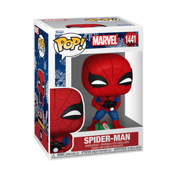 Funko Pop! Marvel: Holiday - Spider-Man with Open Gift Figure Simple Funko 