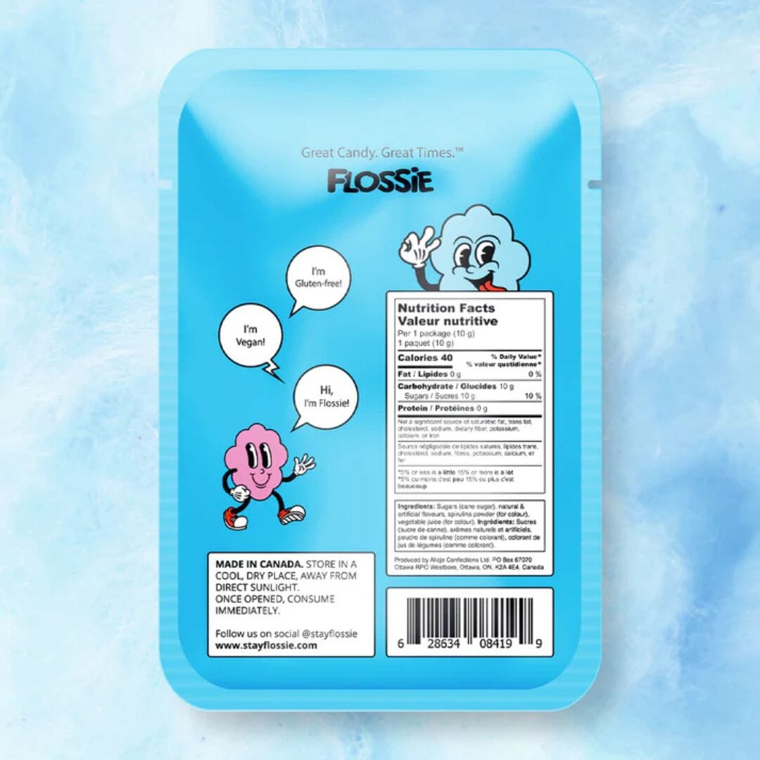Flossie Cotton Candy: Blue Raspberry Simple Flossie 