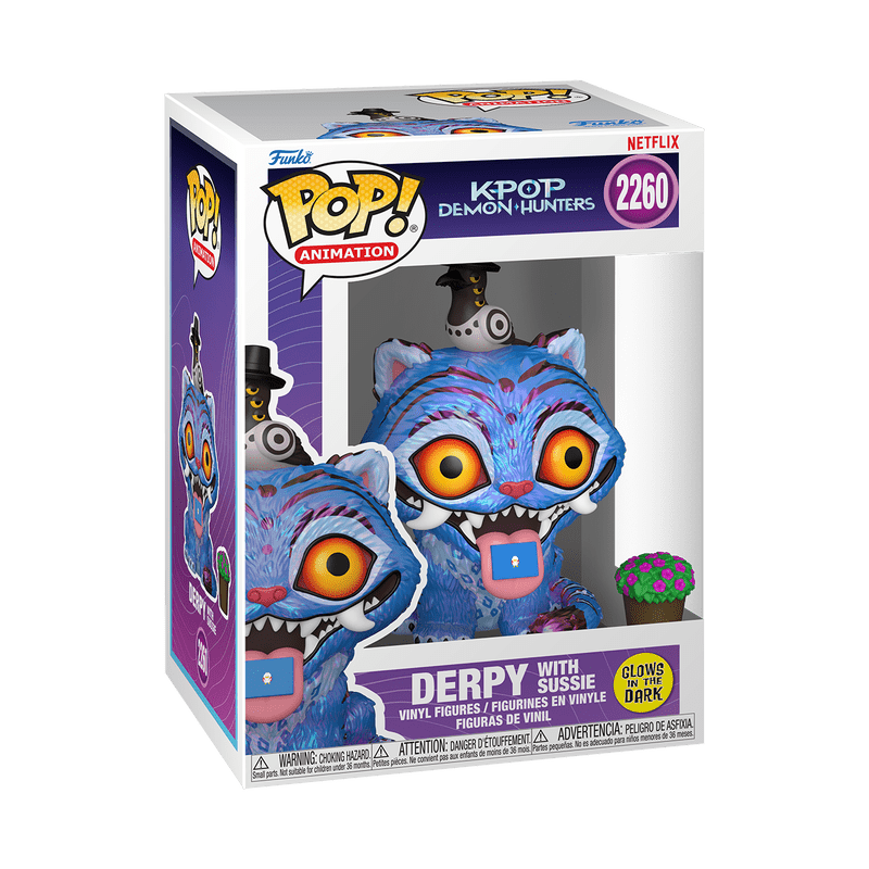 Funko Pop! Anime: K-Pop Demon Hunters – Derpy with Sussie Glow Figure (Style May Vary) Simple Funko 