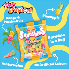 Swizzels Squashies Tropical Fruit Flavours - 100g Imported From England Simple Squashies 